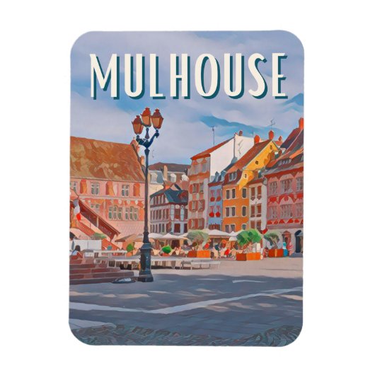 Mulhouse Photo Vintage Magneet (Verticaal)