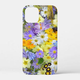 MULITCOLORED FLORAL ACHGROUND PATROON iPhone 12 MINI HOESJE