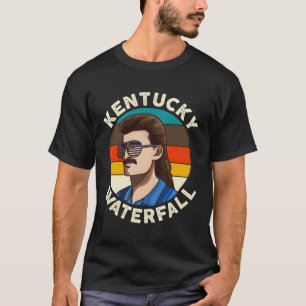 Mulle Kentucky Waterfall Roodhals Mullet T-shirt