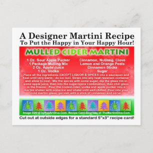 Mulled Cider Christmas Martini Recept Briefkaart