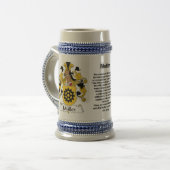 Muller Family Crest Stein Bierpul (Voorkant links)
