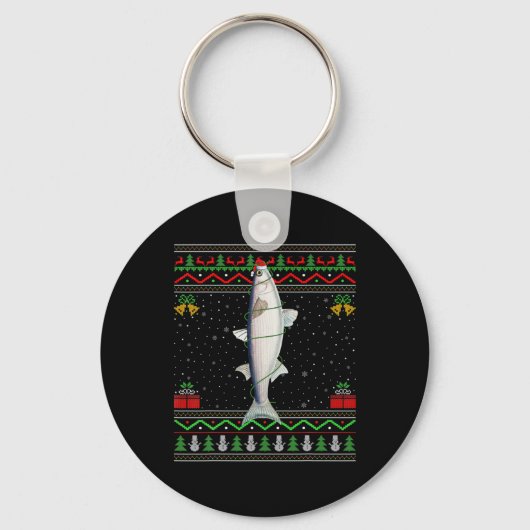 Mullet Fish Lover Matching Ugly Mullet Christmas T Sleutelhanger (Voorkant)