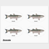 Mullet Fish Ovale Sticker (Vel)