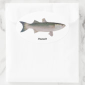 Mullet Fish Ovale Sticker (Tas)