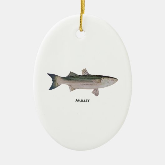Mullet-Logo Keramisch Ornament (Voorkant)