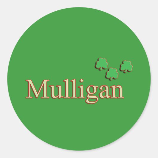 Mulligan Familie Sticker (Voorkant)