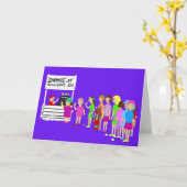 Mulligan Ladies Golf Cartoon Kaart (Gele Bloem)