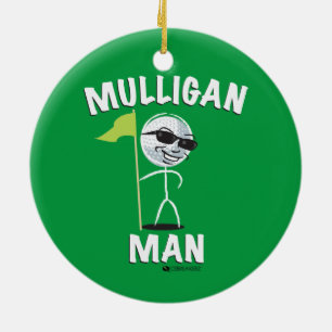 MULLIGAN MAN FUNNY GOLF ORNAMENT