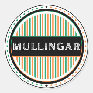 Mullingar City Pride Emblem – Ierse identiteit Ronde Sticker