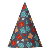 Multcolor vlinder Cartoon Feesthoedjes (Achterkant)