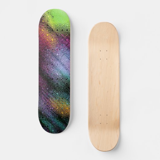 Multi Abstract Psychedelisch Ontwerp Skateboard (Voorkant)