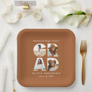 Multi-afstudeerder modern elegant party decor papieren bordje