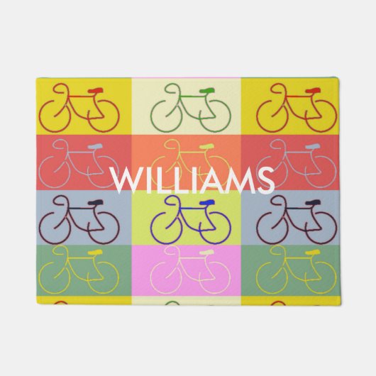 Multi-Bike - Grijs, Geel, Groen, Rood Deurmat (Voorkant)
