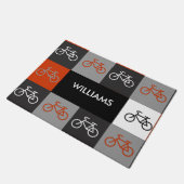 Multi-Bike - zwart, wit, rood en grijs Deurmat (Schuin)