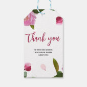 Multi Bloemige Bruidsuitnodiging Cadeaulabel (Achterkant)