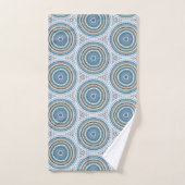 Multi Blue Mandala Pattern  Bad Handdoek (Handdoek)