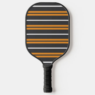 Multi-Breedte Strepen Grijs Oranje Wit Pickleball Paddle