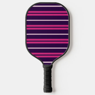 Multi-Breedte Strepen Paars Magenta Roze Pickleball Paddle
