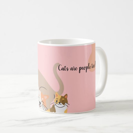 Multi Chat Mug Rose 11oz ou 15oz (Devant droit)