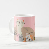 Multi Chat Mug Rose 11oz ou 15oz (Devant gauche)