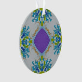 Multi Color Bloemmozaïek Acryl Ornament (voorkant)