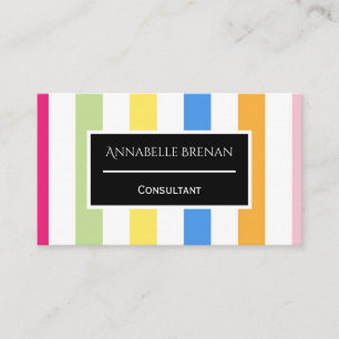 Multi-Color Bold Stripes Eye Catching Visitekaartje