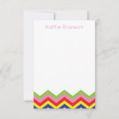 Multi-Color Chevron persoonlijke notitiekaarten (Voorkant)
