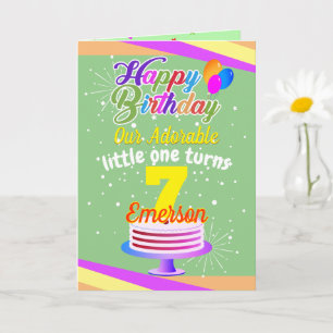 Multi Color Editable Unisex Happy Birthday   Groen Kaart