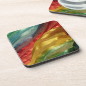 Multi Color Fabric Rainbow Bier Onderzetter (Linkerzijde)