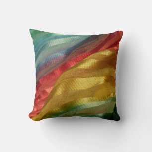 Multi Color Fabric Rainbow Kussen