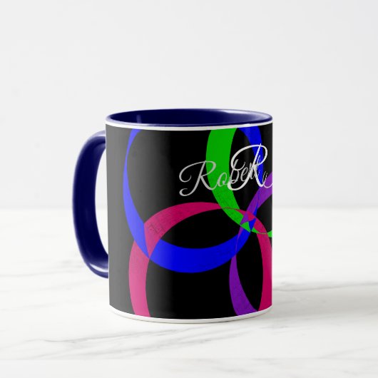 Multi Color Interchange Geometric Coffee Mug (Devant gauche)
