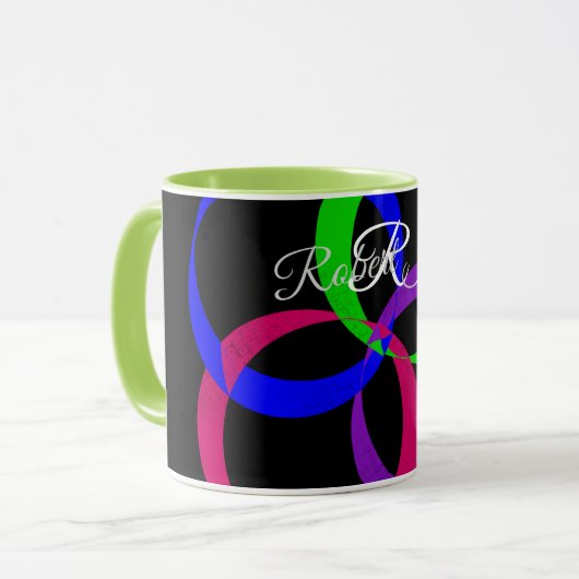 Multi Color Interchange Geometric Coffee Mug (Devant gauche)
