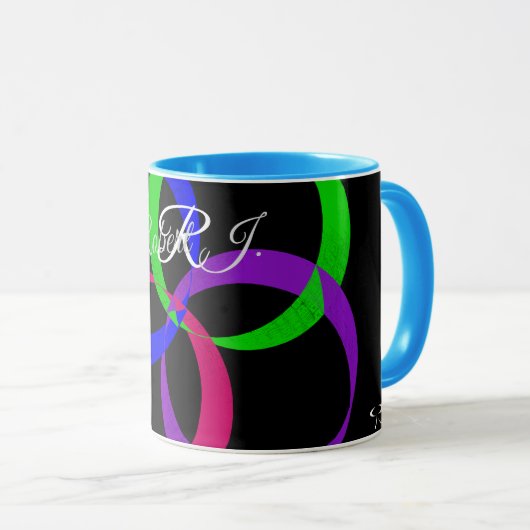 Multi Color Interchange Geometric Coffee Mug (Devant droit)
