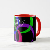 Multi Color Interchange Geometric Coffee Mug Mok (Voorkant rechts)
