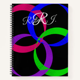 Multi Color Interchange Geometric Spiral Notebook Notitieboek