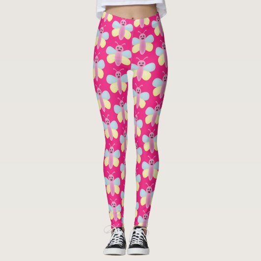Multi-color Kawaii Bee Thunder_Cove Leggings (Voorkant)