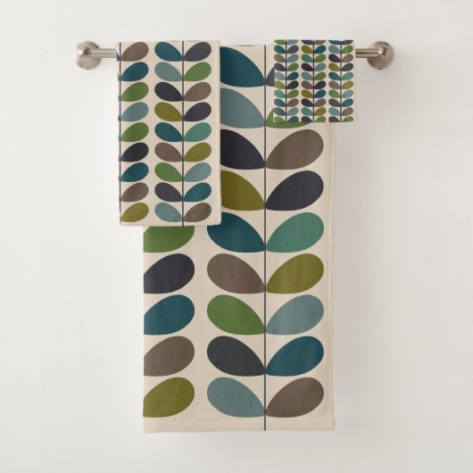 Multi-Color Moderne meerstammige kingfischer Bad Handdoek (Insitu)