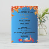 Multi-color Motorcycle Huwelijksuitnodiging Kaart (Staand voorkant)