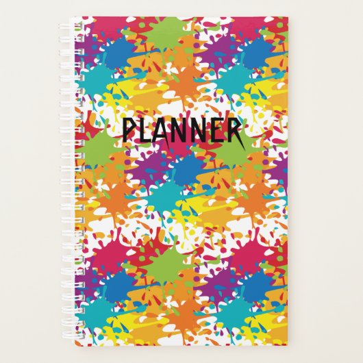 Multi-Color Paint Splash Planner (Voorkant)