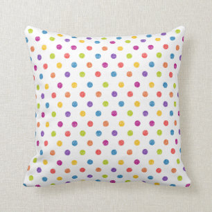 Multi-Color, Polka-dot Pillowl Kussen