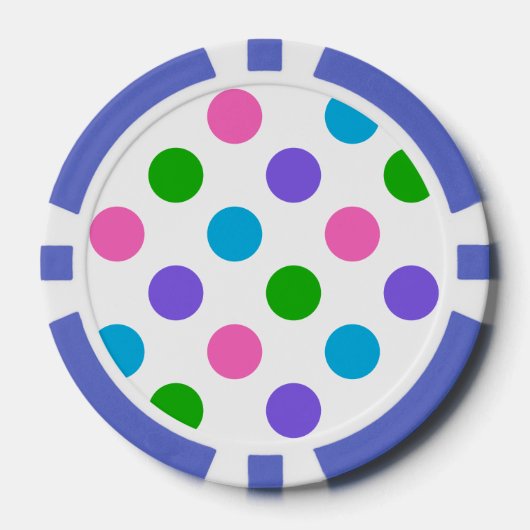 Multi Color Polka Dots Poker Chips (Voorkant)