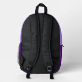 Multi-Color Purple Backpack Bedrukte Rugzak (Achterkant)