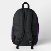 Multi-Color Purple Backpack Bedrukte Rugzak (Achterkant)