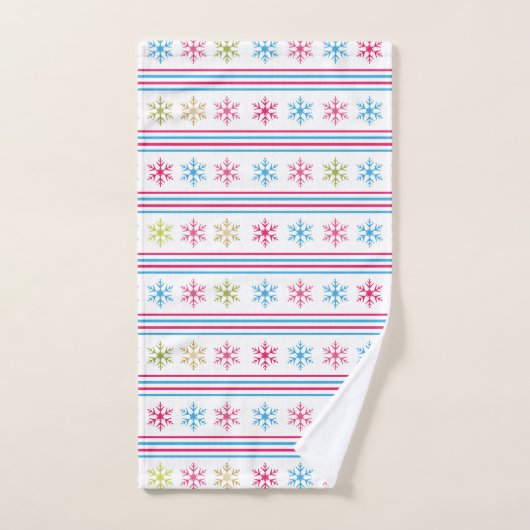 Multi-color snowflakes (Serviette à main)