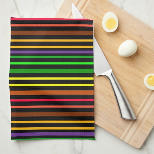 Multi Color Stripe Pattern Theedoek (Quarter Fold)