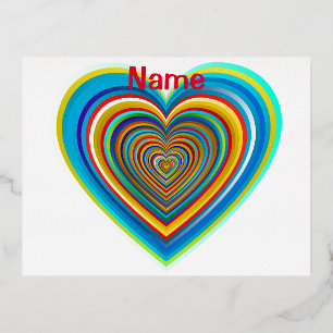 Multi-color Valentijn Heart Thunder_Cove Folie Feestdagen Briefkaart