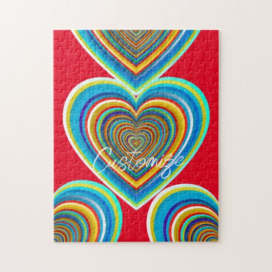 Multi-color Valentijn Heart Thunder_Cove Legpuzzel (Verticaal)