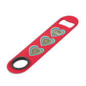 Multi-color Valentijn Heart Thunder_Cove Speed Flessenopener (Voorkant Gekanteld)