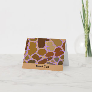Multi-Colored Giraffe Print Hartelijk dank Bedankkaart