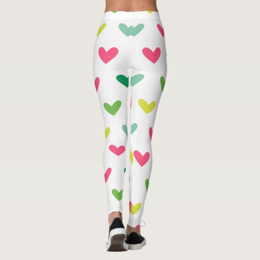 Multi-Colored Heart Pop Leggings (Dos)